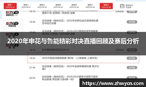 2020年申花与鲁能精彩对决直播回顾及赛后分析